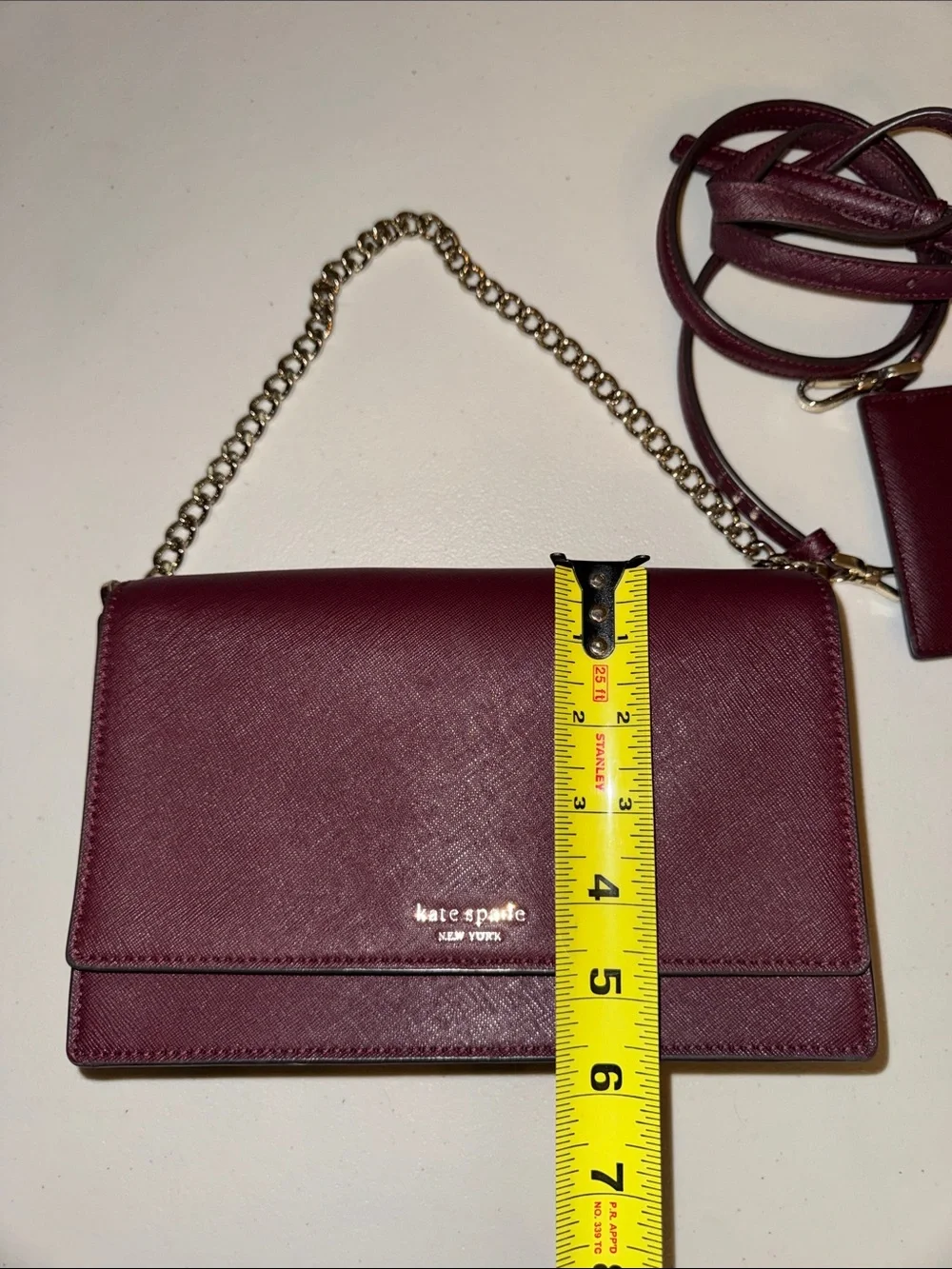 kate spade Leather Crossbody with Chain Strap and Cardholder